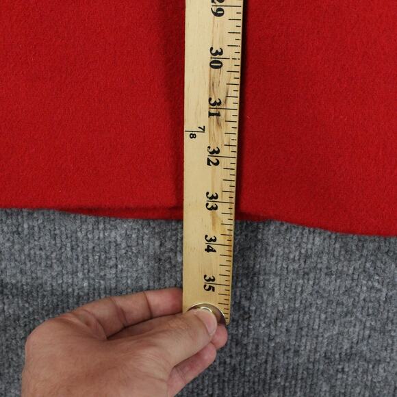 J Crew Coat Womens 00P Lady Day Jeweled Button Wood Blend Red Dress Long Peacoat - Picture 12 of 14